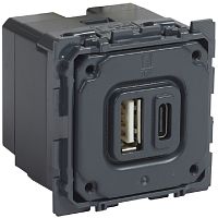 Розетка USB тип A+C без накладки без рамки Legrand Celiane 2-м. картинка